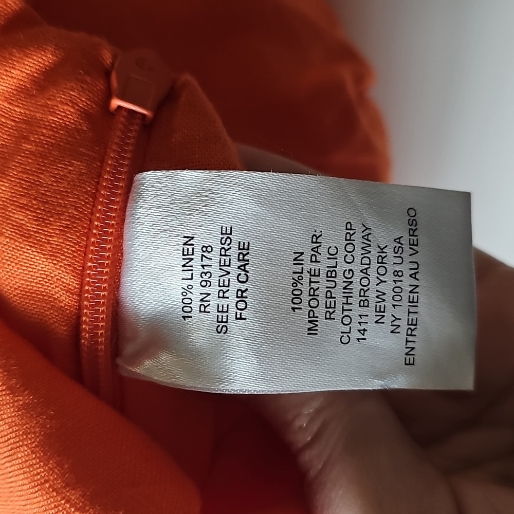 NWT House of Harlow 1960 Orange Sleeveless Tie Front Crop Tank Top - Picture 6 of 7
